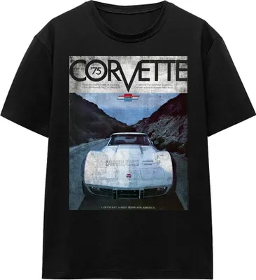 Image de Chevrolet - "Corvette 75" T-shirt pour femme TV27716 (XL) (Noir)