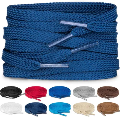 Immagine prodotto di Lacci piatti da 8 mm, confezione da 2 paia, per scarpe