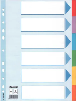 Produktbild von Esselte 100192 Tab-Register Leerer Registerindex Mehrfarbig