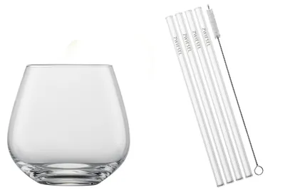 Obrázek produktu pro Sada 4 sklenic BASIC BAR s brčky