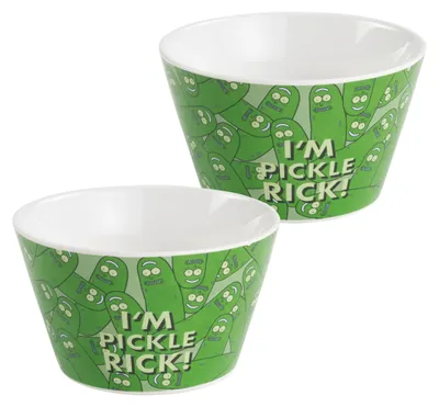 Produktbild von Rick and Morty Schüssel - I´m Pickle Rick! Gurke Müslischale Schale aus Porzellan 500 ml Grün