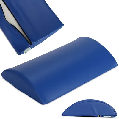 Produktbild von Habys Lenden-Halbrolle, Lagerungsrolle, Nackenkissen, Nackenrolle | für Massage und Therapie, Kniehalbrolle, 40x25x7cm | Weich Marineblau