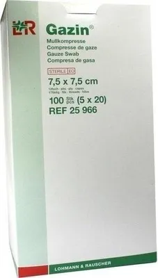 Zdjęcie produktu dla Gaziki 7,5x7,5 cm sterylne 12x5X20 szt