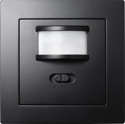 Produktbild von Unterputz IR Bewegungsmelder McPower ''Flair'' 160°,750W,LED geeignet,matt schwarz