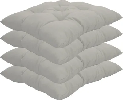 Produktbild von Stuhlkissen 38x38 cm ComfySeat - Sitzkissen mit 6 cm Comfort Sitzpolster - Indoor & Outdoor, Farbe:Weiß, Set:4er Set