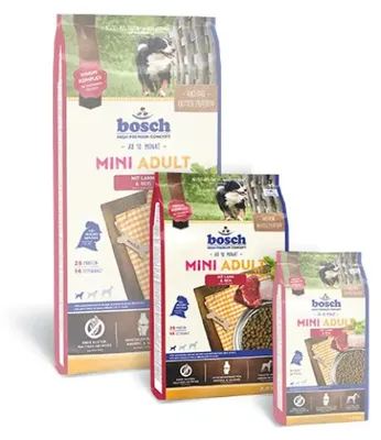 Zdjęcie produktu dla Bosch 5205003, Dorosły, Mini (5 - 10 kg), Jagnięcina, Ryż, 3 kg, Bezglutenowe
