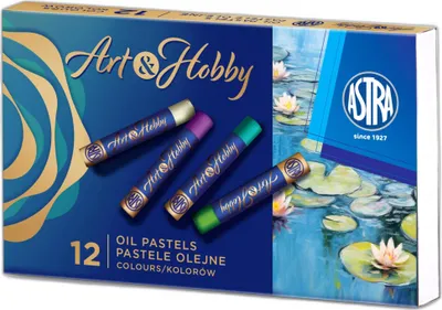 Zdjęcie produktu dla Pastele Olejne Art&Hobby 12 Kolorów Do Rysowania I Malowania