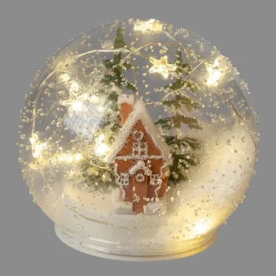 Produktbild von formano LED Deko-Kugel Winterlandschaft mit Timer, 12 cm Weihnachten
