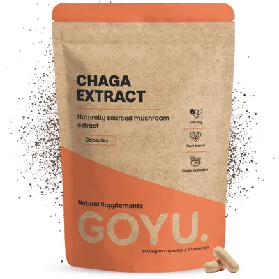 Produktbild von Chaga Extract Kapseln 400mg ORGANIC