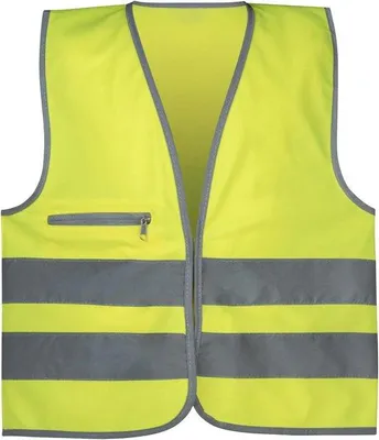 Productafbeelding van Veiligheidsvest voor Kinderen 7-14 Jaar - Reflecterend en Hoge Zichtbaarheid - Geel