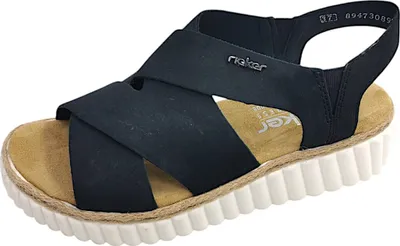 Produktbild von Rieker  Damenschuhe Sandalette Blau Freizeit, Schuhgröße:38 EU