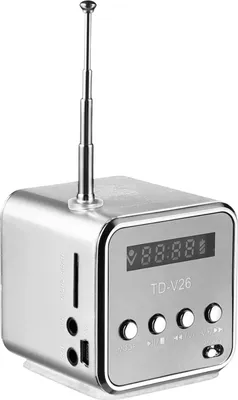 Zdjęcie produktu dla OMNA | Przenośne radio FM TD-V26 - Czarne - Bluetooth, podświetlenie LED - Idealne w podróży - Kompaktowe i wszechstronne