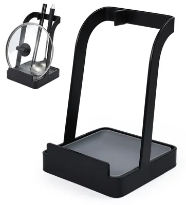 Topfdeckel-Aufbewahrungsregal, schwarz, 350 g