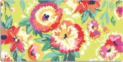 Produktbild von Schreibtischmatte Tischunterlage 120x60 cm Mauspad - Farbenfrohe Blumen