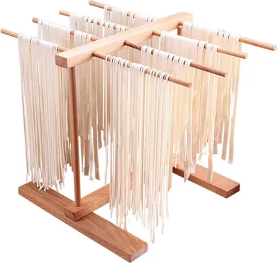 Produktbild von Zusammenklappbares Pasta-Trockenregal - Multifunktionales Küchenregal - Buchenholz