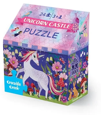 Image de Puzzle Crocodile Creek « Le château de la licorne », 24 pièces, jouet en carton