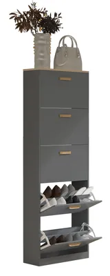 Immagine prodotto di Scaffale in legno Ripiano Rimorchio Scarpa Scaffale Armadio Scarpa Tipper 5 Flaps Halom XL