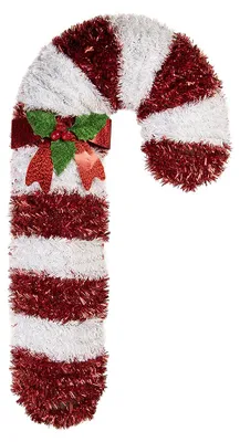 Produktbild von Clayre & Eef Weihnachtsdekoration Zuckerstange 32x5x62 cm Rot Kunststoff