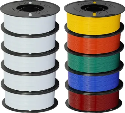 Obrázek produktu pro Sada filamentů pro 3D tiskárny, 10 kg PETG v různých barvách, průměr 1,75 mm, PETG E