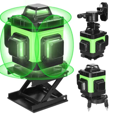 Produktbild von Multifunktionale 16 Linien Laser Wasserwaage 3° Selbstnivellierung Maschine Wiederaufladbare Lithium Batterie Nivelliergerät Omnidirektional Boden Wandaufkleber