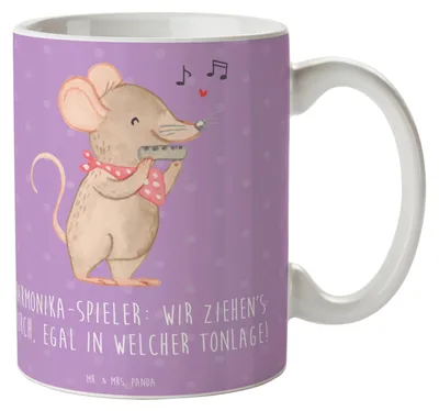 Produktbild von Mr. & Mrs. Panda Kaffeebecher Harmonika Spieler - Lavendeltraum - Geschenk, Tasse, Musiker, Becher, Spaß, Keramiktasse, Musik, Musikinstrument, Instrument, Lernen