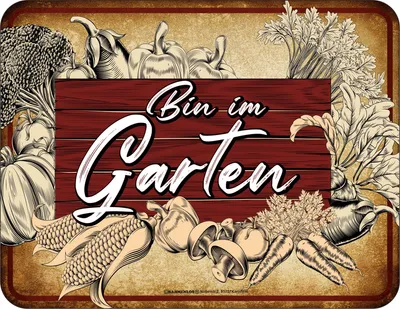 Produktbild von Fun - Fun-Schilder - Bin im Garten