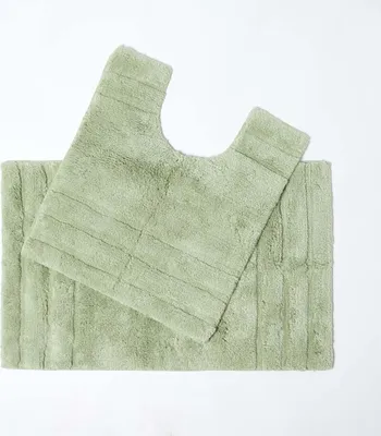 Produktbild von HOMESCAPES Badematten Set 2tlg Spa Surpreme Lindgrün