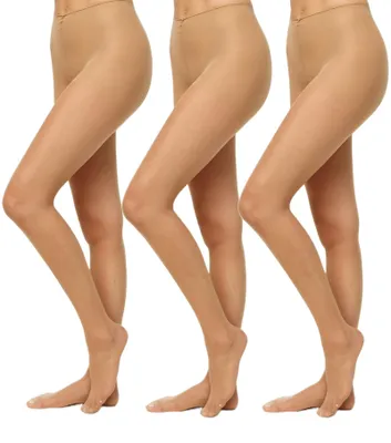 Produktbild von Nur Die Damen 3er Pack Supersitz Color 20 Den Große Größen Transparente Fein-str