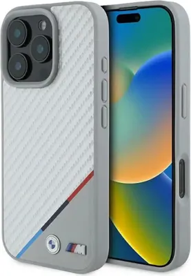 Immagine prodotto di Bmw Bmhmp16L23Pudts Iphone 16 Pro 6,3 Szary/Grey Custodia rigida M Carbonio Tricolore Linea Magsafe