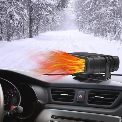 Immagine prodotto di Ventilatore da auto a 12 V con comando manuale - Sistema 2 in 1 di riscaldamento e raffreddamento per uno sbrinamento rapido