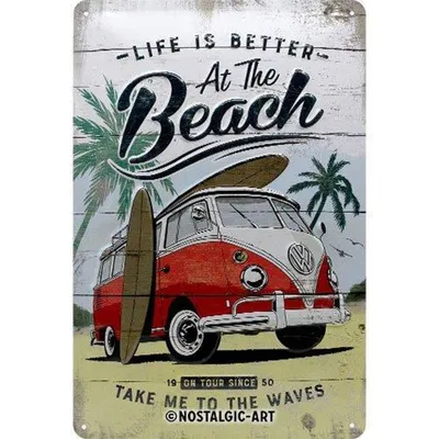 Produktbild von Nostalgic-Art - Blechschild 20 x 30cm - Volkswagen - VW Bulli Beach