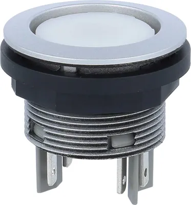Image de Bouton-poussoir lumineux Georg Schlegel, 1Ö + 1S éclairé, rond, fiche plate SHORTRON 2,8 mm x 0,8 mm - 1 pièce