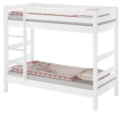 Produktbild von Etagenbett Massivholz Buche waschweiß 90x200 Stockbett mit wählbarem Zubehör V-60.17-09Wohne Zubehör