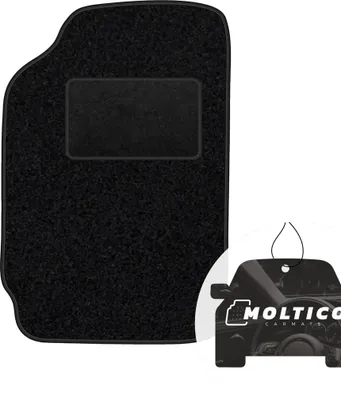 Produktbild von moto-MOLTICO Fahrer Fußmatte Auto Velours Fahrerseite Autoteppiche Schwarz Fahrermatte 1-teilig passend für Skoda Felicia 1994-2001