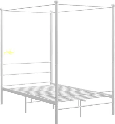 Produktbild von vidaXL Himmelbett Weiß Metall 120x200 cm