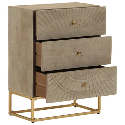 Zdjęcie produktu dla vidaXL Komoda z szufladami 55x30x76 cm z litego drewna mango i żelaza
