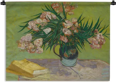 Produktbild von MuchoWow® Wandteppich Wandbehang Der Oleander - Vincent van Gogh 150x112.50 cm Tapisserie Dekoration Wandtuch - Wanddecke - Wandteppiche