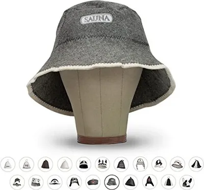 Produktbild von LoWell® Saunahut - Filzhut für Damen und Herren inkl. Sauna-Ratgeber - Ideales Sauna Zubehör für ein einzigartiges Wellness Erlebnis - Aufschrift Sauna - Saunamütze Saunakappe