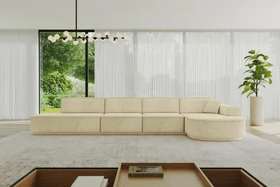 Produktbild von ALTDECOR Ecksofa in L-Form ARRIO-L3 - 413x171x83 cm Beige -  Corner Sofa Bett Eckcouch Couch  Wohnlandschaft Cauchsofa