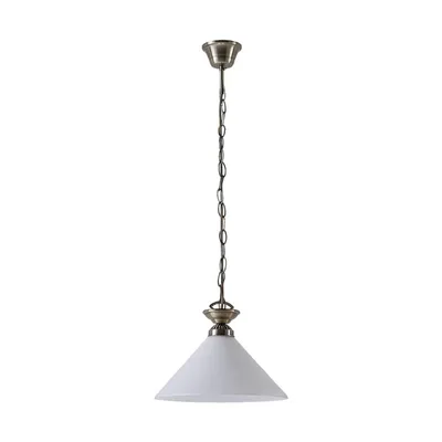 Produktbild von Lindby Pendelleuchte Otis, Ø 30 cm, weiß, Glas, Kegel, E27