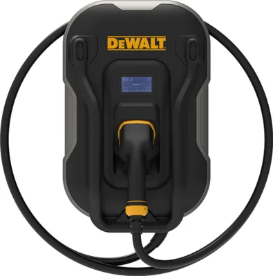 Image de Borne de Recharge Murale Véhicule Électrique DEWALT 7.4kW, Type 2, 5m, 32A, 380V AC