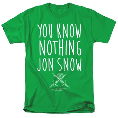 Produktbild von Game Of Thrones - "You Know Nothing" T-Shirt für Herren/Damen Uni TV36340 (4XL) (Leuchtendes Gelbgrün)