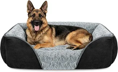 Productafbeelding van XXL Hondenmand voor Grote Honden, Wasbaar Hondenbed met Anti-angst Functie, Zachte Pluche, Ademende Materialen, Anti-Slip Hondenbed voor