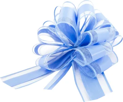 Produktbild von Oblique Unique Geschenkschleife Deko Schleife für Geschenke Tüten Zuckertüte Weihnachten Geschenkdeko - hellblau