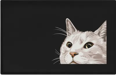 Produktbild von Trendation - Katzen Fußmatte Grafik Geschenk Katzenbesitzer Willkommen Außen und Innenbereich 60x40 cm
