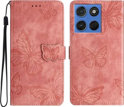 Produktbild von Motorola Edge 70 Hülle - Coverup Schmetterlinge Klapphülle - Rosa