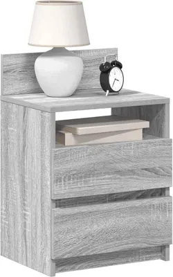 Obrázok produktu pre vidaXL Nočné stolíky 2 ks s 2 zásuvkami Grey Sonoma 40x33x60 cm