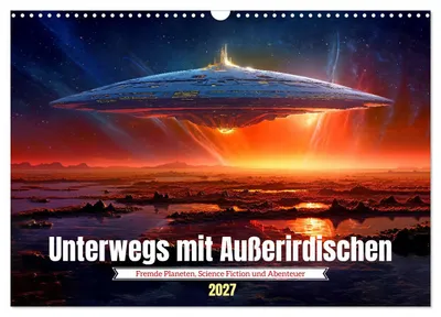 Produktbild von Unterwegs mit Außerirdischen (Wandkalender 2027 DIN A3 quer), CALVENDO Monatskalender
