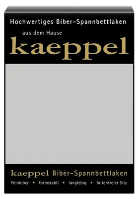 Produktbild von Kaeppel Biber Bettlaken Betttuch 100 x 200 cm Spannbettlaken 14 Farben Uni, Farbe:Silber