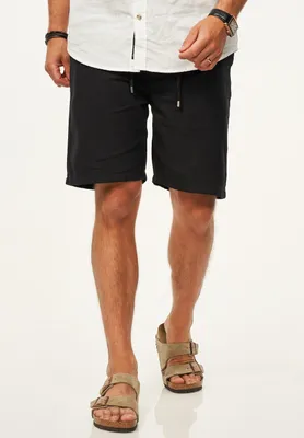 Produktbild von behype. Herren Shorts für Herren als luftig leichte Sommershorts - Kurze Hose Leinen Shorts Bermuda im Regular-Fit für den Sommer